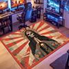 Santa Muerte Themed Rug, Suitable for Living Room, Bedroom, Game Room, Computer Room and Home Décor.