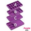 4 Pack Velvet Jewelry Organizers Featuring Multi-Section Display Board for Rings Earring Bracelet Necklaces Brooches and Watches