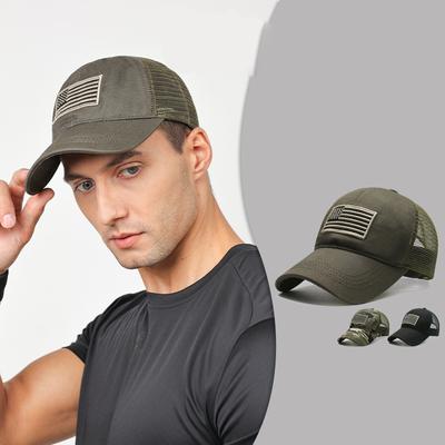 Herren Sommer Mesh atmungsaktive Sonnenhut Outdoor Camouflage bestickte Baseballkappe