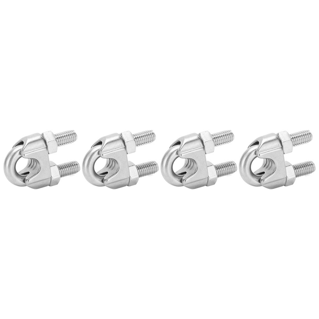 4pcs 9/16 Inch M14 Stainless Steel Wire Rope Cable Clip Clamp U Bolt Saddle Fastener