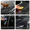 Black Car Wax with Sponge Crystal Plating, Waterproof and Hydrophobic Coating, Enhances Gloss and Protection, Easy To Use,