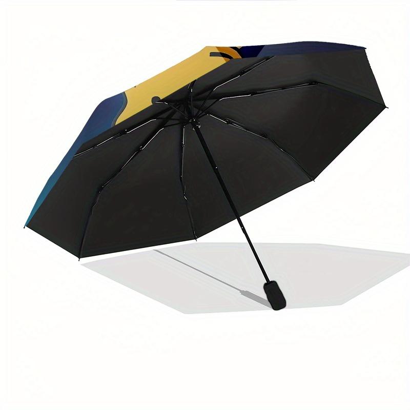 Disney Winnie the Pooh Themed automatic opening and closing folding umbrella, portable - durable, 8-rib umbrella frame, very suitable for bu