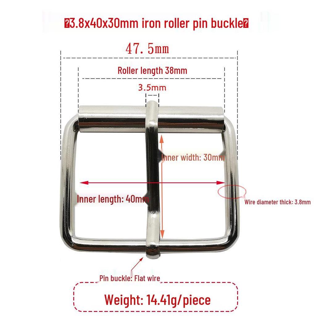 Fivela de Rolo Ajustável de Ferro Prateado para Mochilas e Bolsas