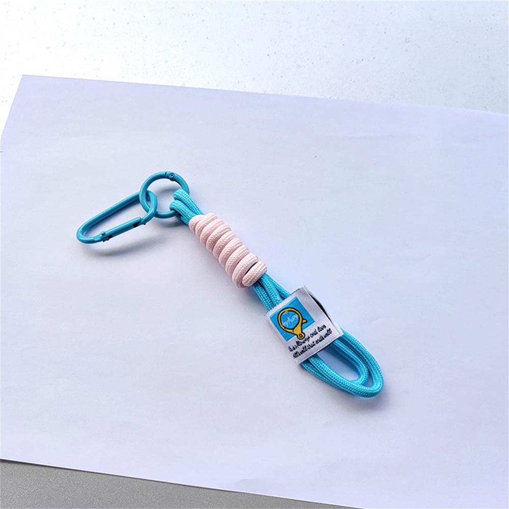 Creative Braid Rope Keychain Color Carabiner Alloy Keyring Phone Case Lanyard Backpack Pendant Accessory Unisex Hanging Jewelry