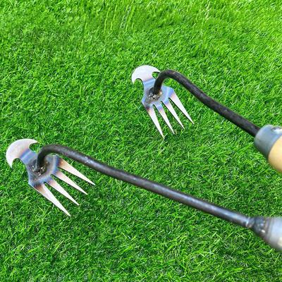4 Teeth,30/50cm Long Handle Weeding Artifact Uprooting,Weeding Tool,Steel Forged Weed Puller Weeder,Hand Weeder Tool for Garden