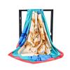 Silk Simulation Square Scarf Women Designer Floral Print Satin Scarves For Lady Foulard Bandana Scarfs Neckerchief 90Cm Hijab