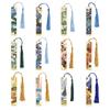 Antique Style Hollowed Out Bookmark Tassel Style Oil Painting Metal Bookmark Creative Hand Account Decoration Reading Book Clip