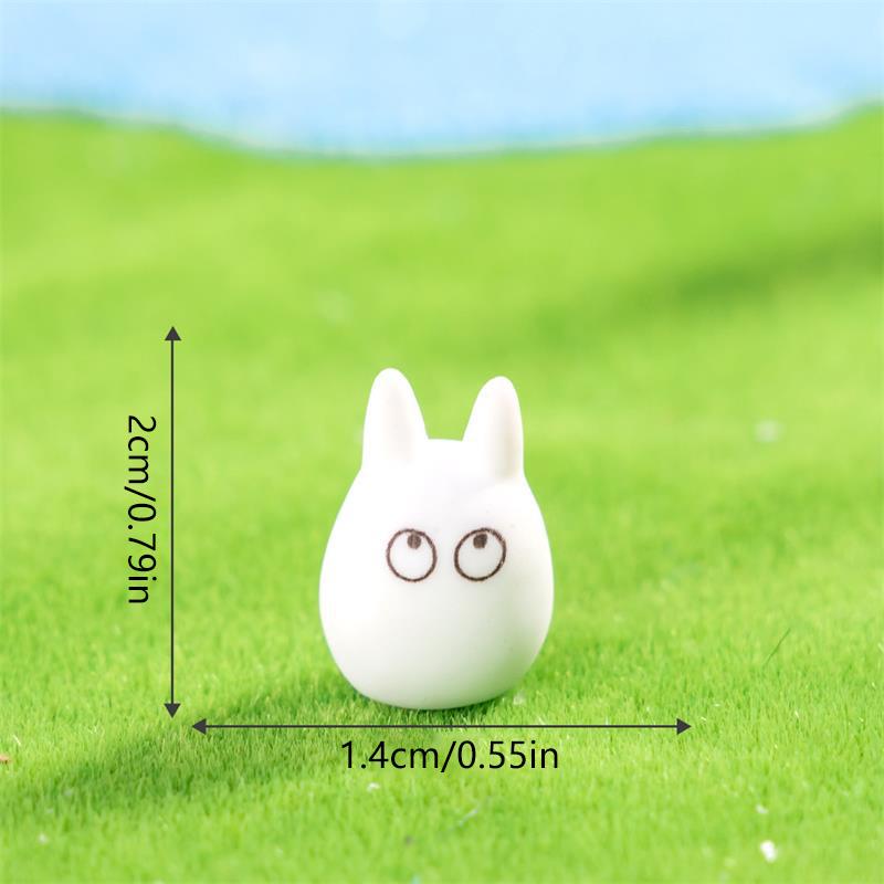 3Pcs/Bag Cute Mini Totoro Doll Resin Car Ornaments Micro Landscape Figurines Diy Accessories Home Decor Dollhouse Toy Kids Gifts