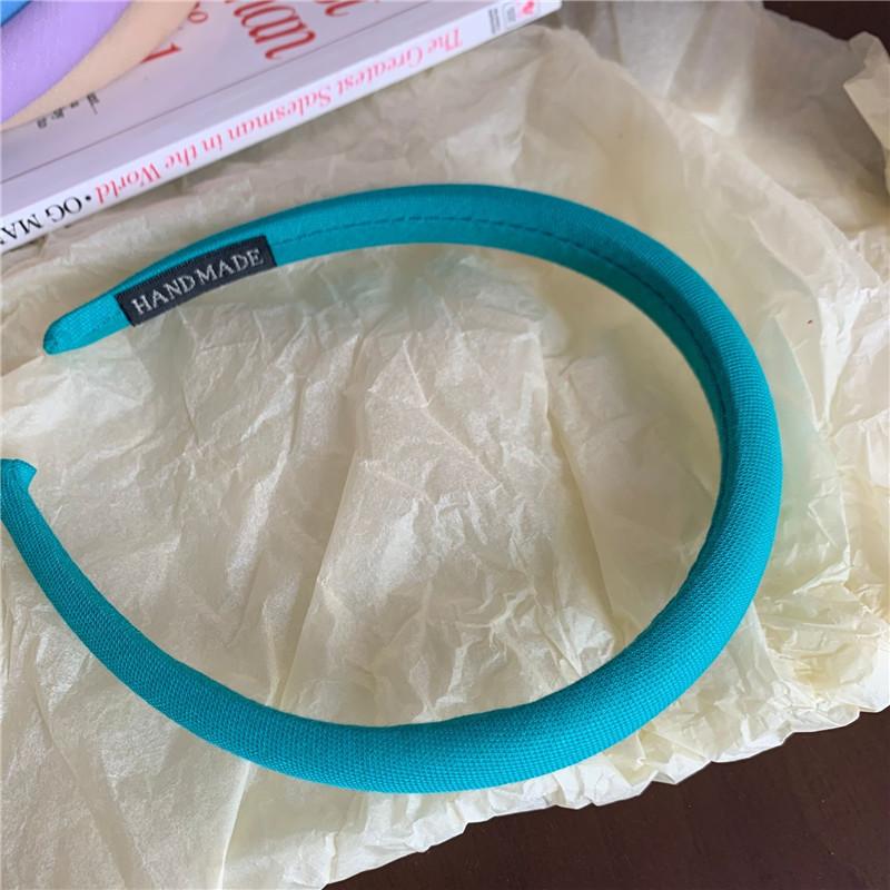 Sweet Candy-colored Fine-style Sponge Hairband for Girls, A New Trendy Korean Version of French-style Colorful Headband Hair Accessory