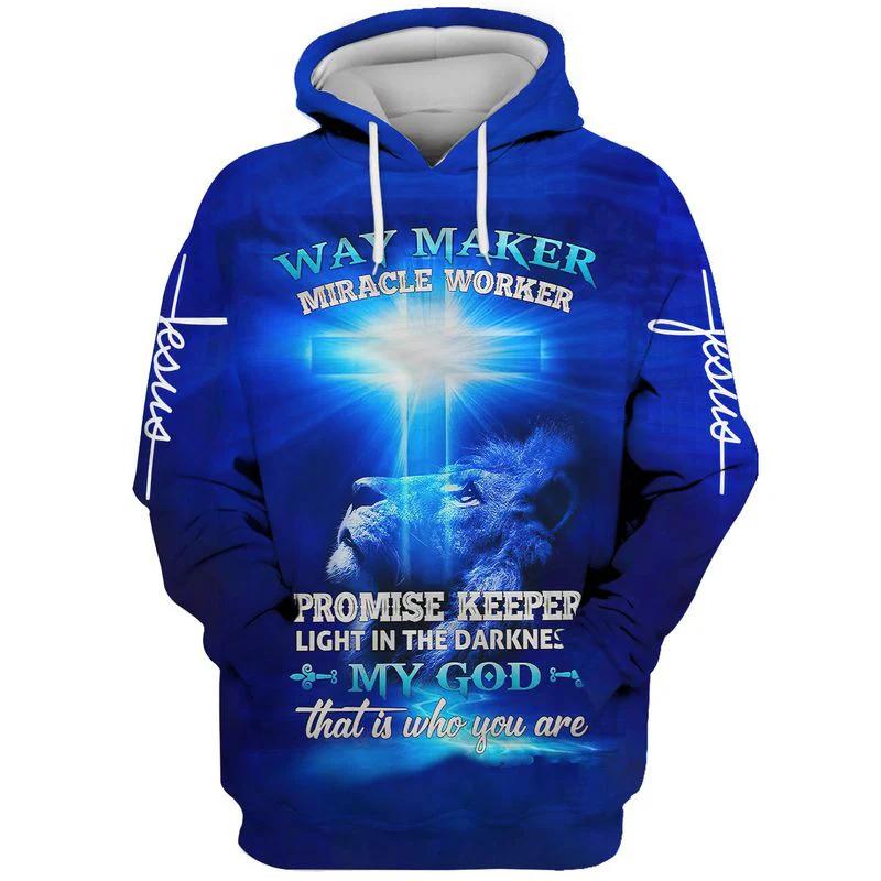 2025 Spring And Autumn God Jesus Graphic Pullovers Animal Lion 3d Printed Hooded Hoodies Sports Casual Daily Unisex Sweatshirts