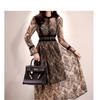 YUANYUAN Lace Evening Banquet Long Party Long High Loose Size Women's Dress, Dress, Dress, Dress, Lined, Sleeves, Sheer, Waist, Flared, Cute, Stylish,