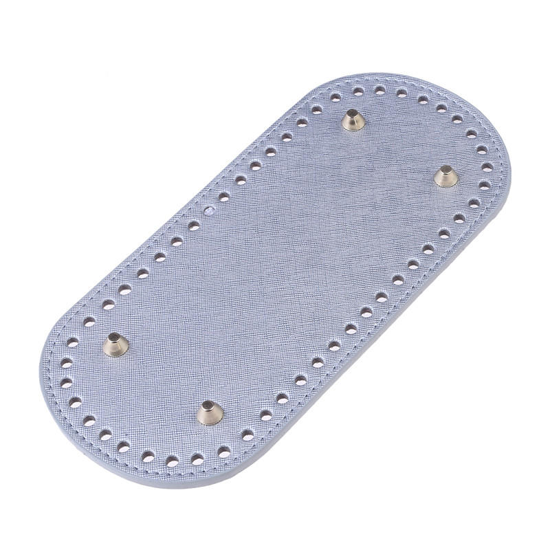 Creative Oval Shape DIY Hand Stitched Woven Bag Cushion Base with Holes Rivet Bottom Accessories