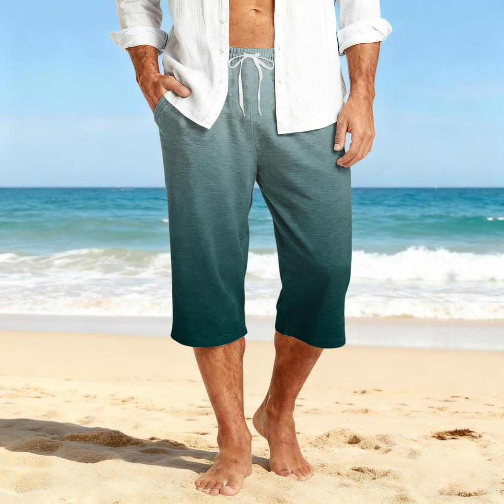 Herrshorts, casual, med dragsko, kort