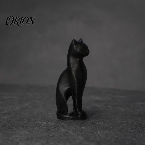 Regalo per Amanti dei Gatti Statuetta, Piccola Scultura Stampata 3D, Animale da Collezione Ornamento da Tavolo per Compleanno Decorazione per Scaffale di Casa, Pezzo d'Arte Versatile