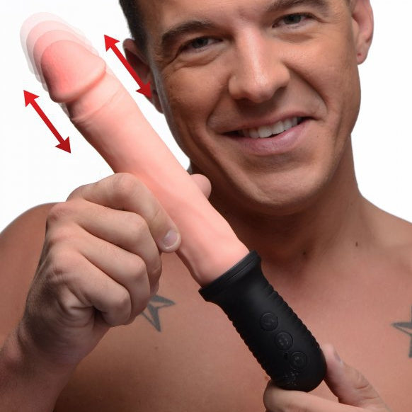 Auto Pounder Thrusting Handle Dildo 17 X 4 Cm - Master Series - Vibrating Dildos