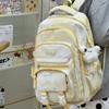 Schoolbag Fashion Gradual Change Versatile Student Bag Junior High School Large Capacity Campus Backpack Korean Version of Foreign Style Ins Wind 