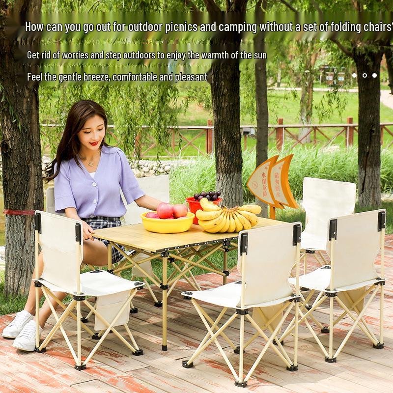 Portable Folding Chair with Backrest for Sketching, Home, Fishing, and Camping