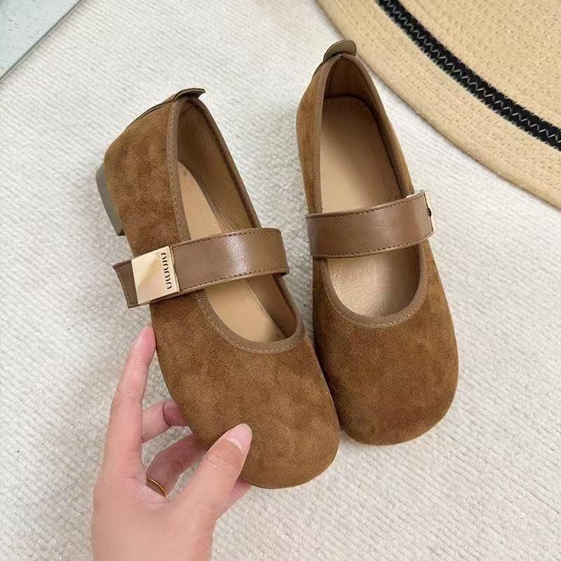 Temperament vielseitige leichte Mund Einzelschuhe Damen sind dünn und leicht vielseitig weiche Sohle ein Pedal Doudou Schuhe