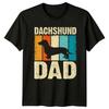 Dackel Papa Herren T Shirt Hundeliebhaber Vatertag Geschenk FR Ihn Vintage Homme Streetwear Stretched Comfortable
