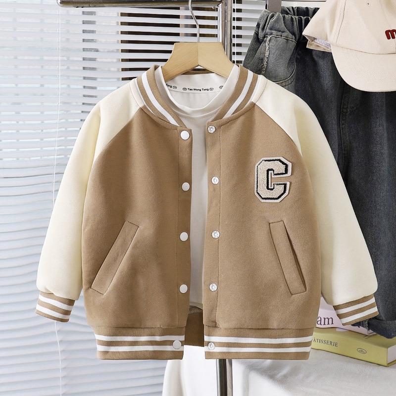 Children's New Baseball Jacket Boys Girls Coat Versatile Spring Autumn Casual Letter Outer Wear Stylish Kids Children's Clothing
