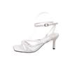 Fashion New Sandals Women's Summer Versatile Not Tired Feet Thin Strap Square Toe Open Toe Non-slip Wear-resistant High Heels