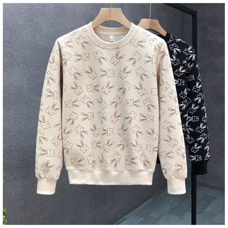 

Трендовая мужская толстовка с рисунком 2024 года: Пуловер с длинными рукавами для весны и осени L абрикосовый