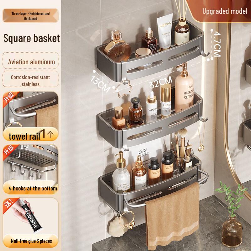 

Triangular Bathroom Storage Shelf