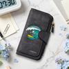 Good Vibes Only Skeleton Surfing Long Wallet Forever Stylish Durable Card Holder Purse for Daily Use