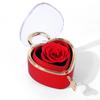 Decorative Heart Shaped Jewelry Gift Box with Key for Ring Presentation, Jewelry Storage, Vanity Display and Proposal Use
