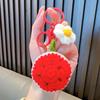 Hand-Woven Plush Persimmon Good Luck Keychain Pendant