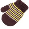 Knitted Striped Pattern Gloves Winter Full Finger Mittens Stretchy Warm Walking Running Gloves for Kids Unisex 1-2 Years