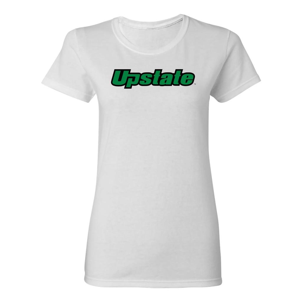 South Carolina Upstate Spartans Basic Block Womens T Shirt - White