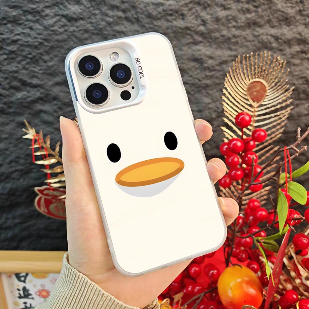 Cartoon Cute Goose Game Phone Case For Iphone 17 16 15 14 Pro Max Xr Air Plus Black Silver Hard Shell Cover