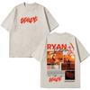 Rapper Ryan Castro Sende Latam Album Tour 2026 Magliette Stampate Unisex Unisex Hip Hop T Shirt Estive Cotone Ampio Vintage Lavate T-shirt