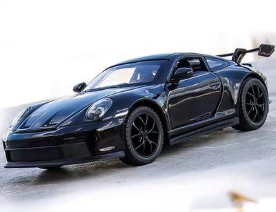 BBBG4 New 1:32 Porsche 911 GT3 Supercar Alloy Car Model With Pull Back Sound Light Children Gift Collection Diecast Toy Model Ornament
