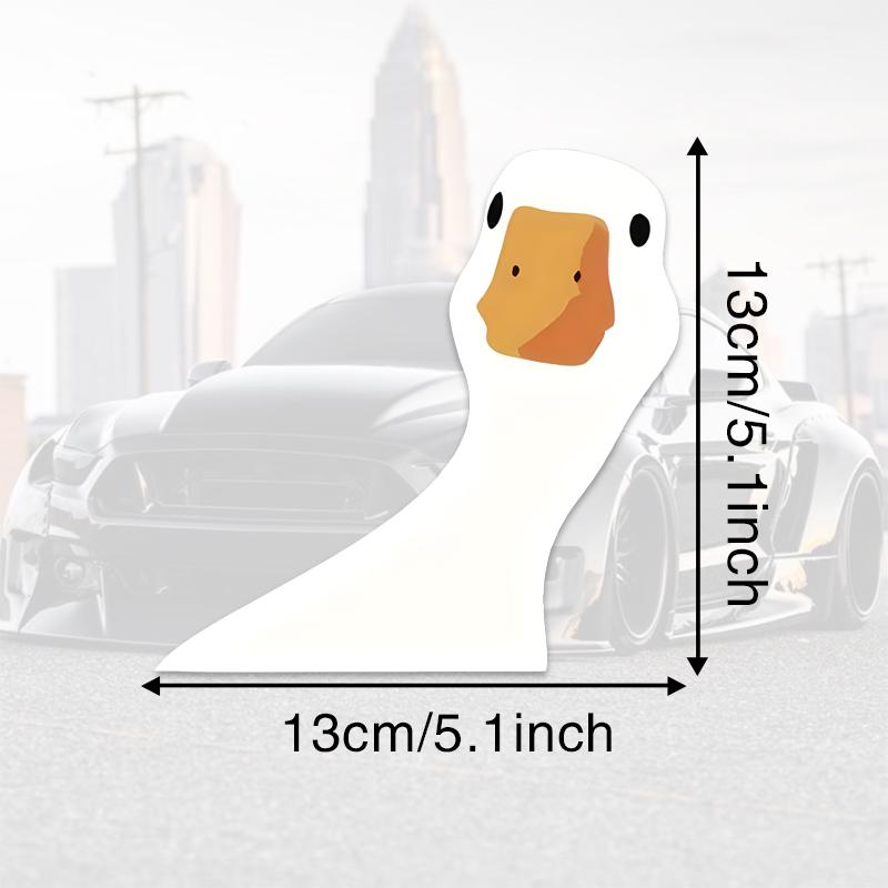 

DS97#13x13 см водонепроницаемая виниловая анимационная наклейка с уткой - добавьте очарования вашему автомобилю или грузовику, очаровательная наклейка на окно 13x13cm