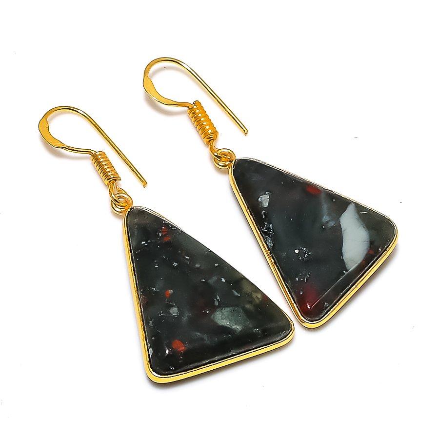 Boulder Opal Gemstone 925 Solid Sterling Silver Jewelry Earring 1.69" GK-5676