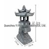 Solar Chinese Palace Lantern: Outdoor Zen Pagoda Statue Ornament, Resin Craft