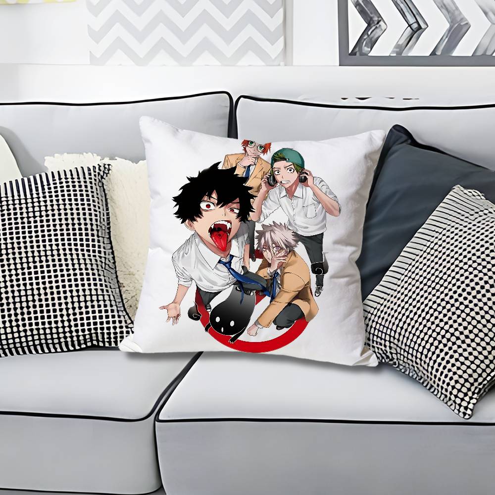 

Manga PPhantom Busters Various Sizes Square Pillow Case For Car Home Bedchamber Decor Custom Valentine gift 30x30cm