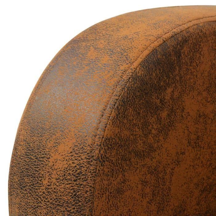 Fauteuil Vintage - VIDAXL - Marron Simili - 1 Place - Avec Accoudoirs