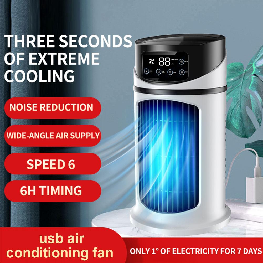 3 in 1 Mini Air Conditioner Air Cooler Fan Water Cooling Fan Portable 6 Speeds Air Conditioning Air Cooler For Home Office