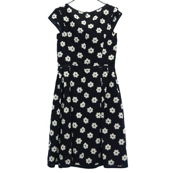 TOCCA made in Japan Floral Short sleeve one piece black French sleeve Women Used
