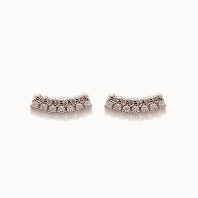 J.Lauren 01M01663 Arched Cubic Zirconia Earrings