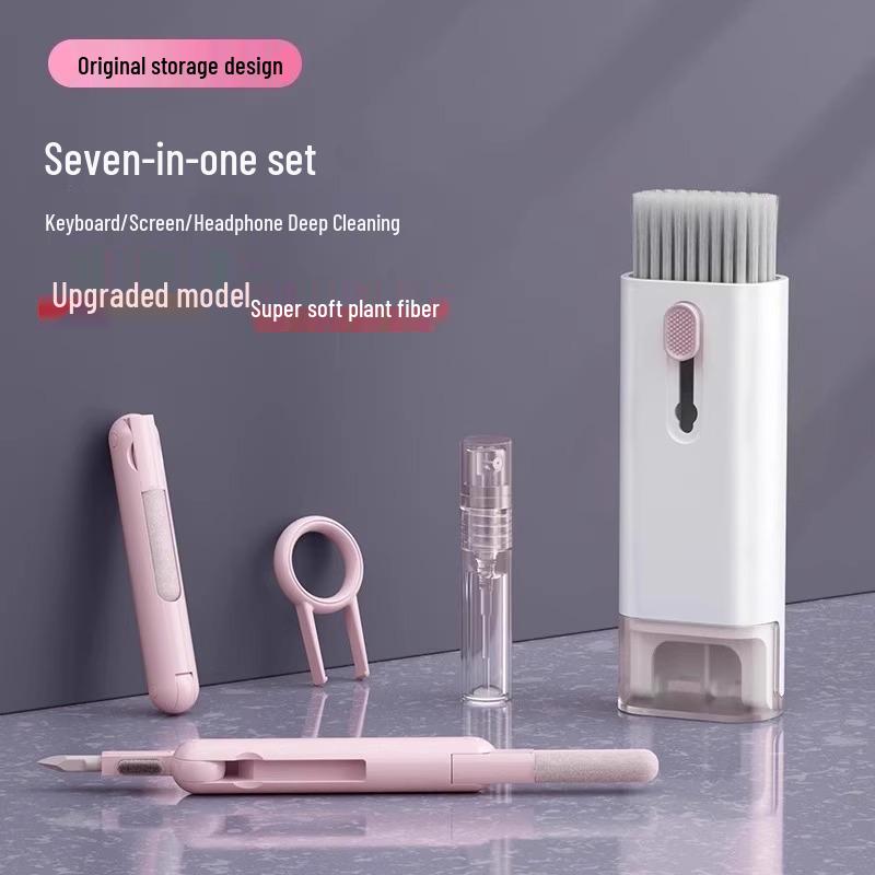 Set di Spazzole Multifunzione Sette-in-Uno per la Pulizia della Tastiera