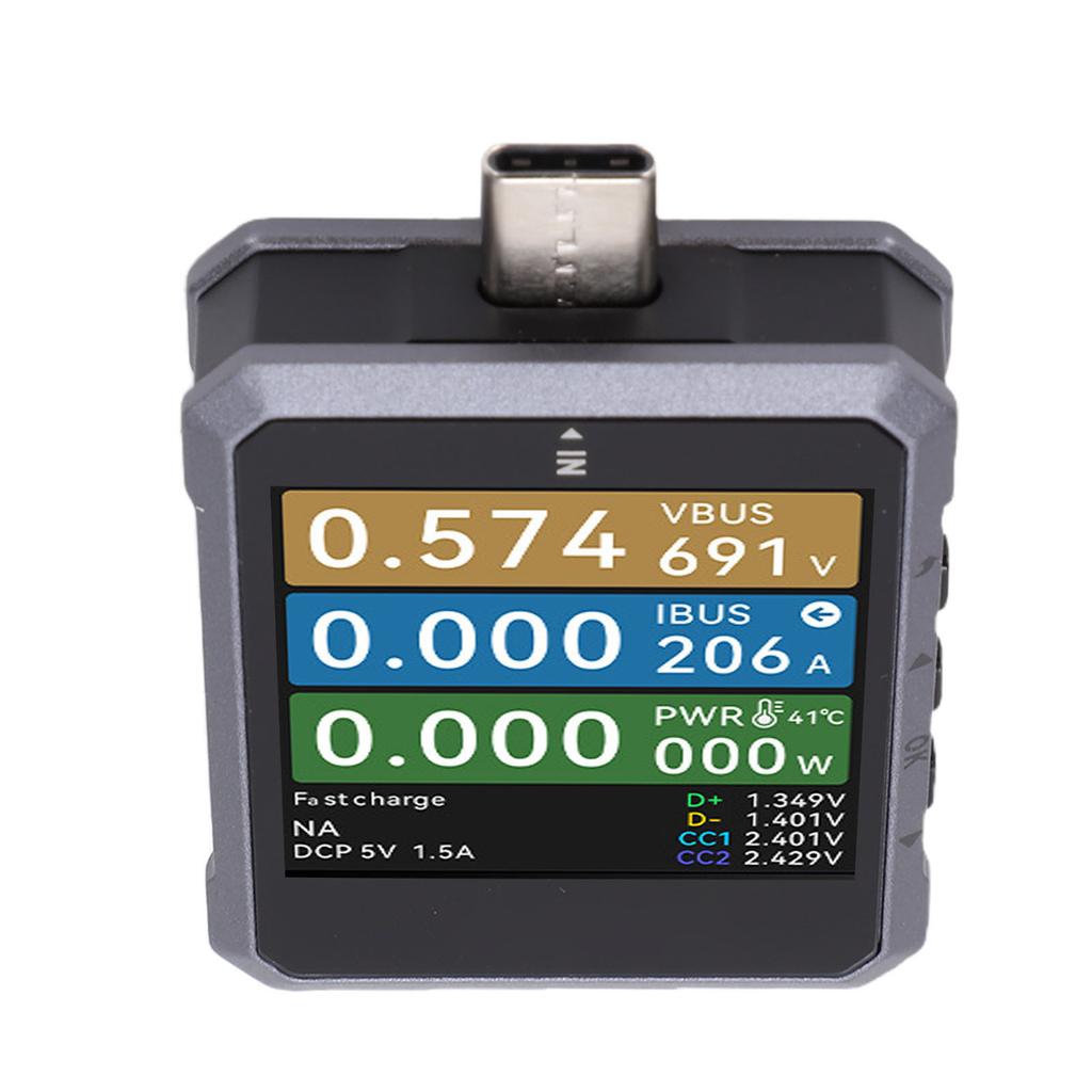 USB C Tester High Precise Voltage Current Power Meter Type C Fast Charge Protocol Detector