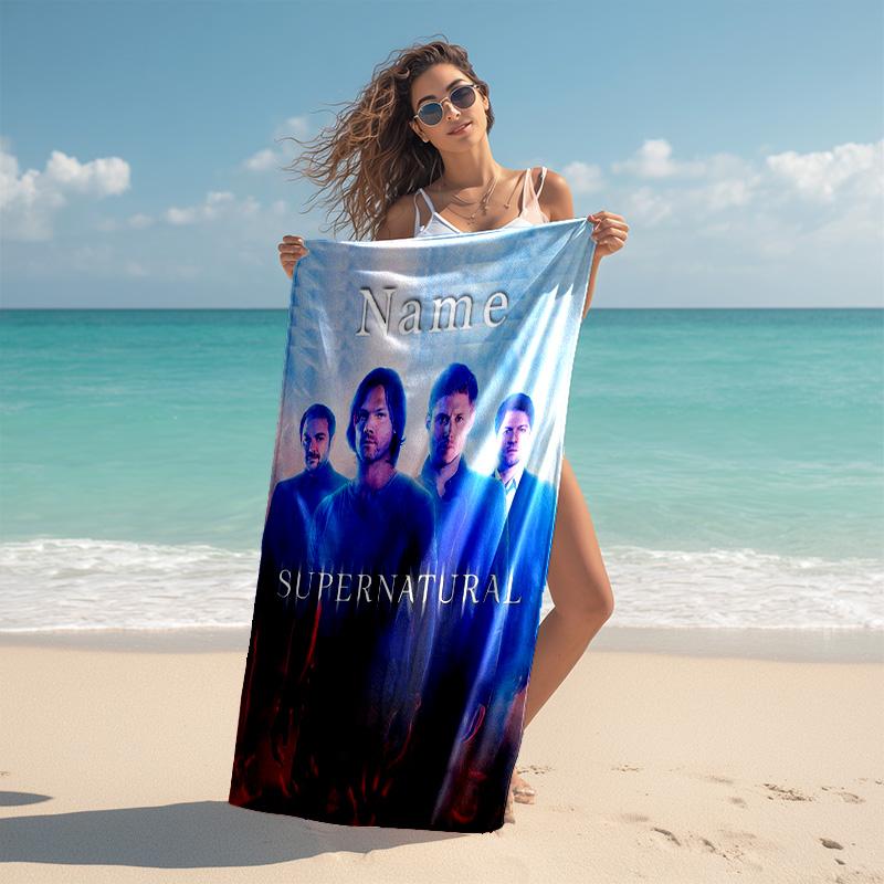 Personalized customized proof beach towel with Supernatural pattern - soft, absorbent,quick-drying,perfect swimming,camping&bathing