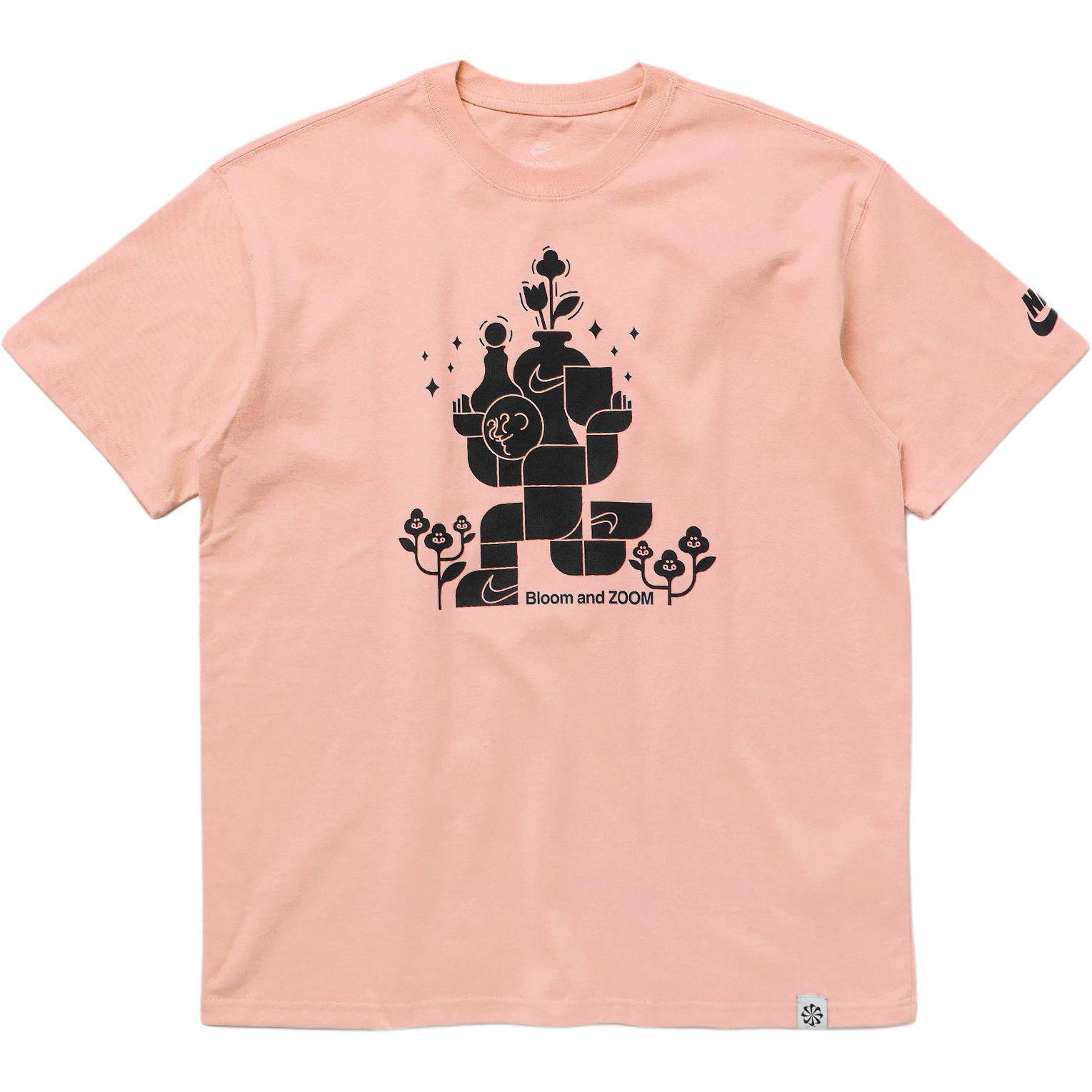 

Nike T Shirts Men s Pink Crew Neck Moderate Straight Fit DQ1011-824 XL
