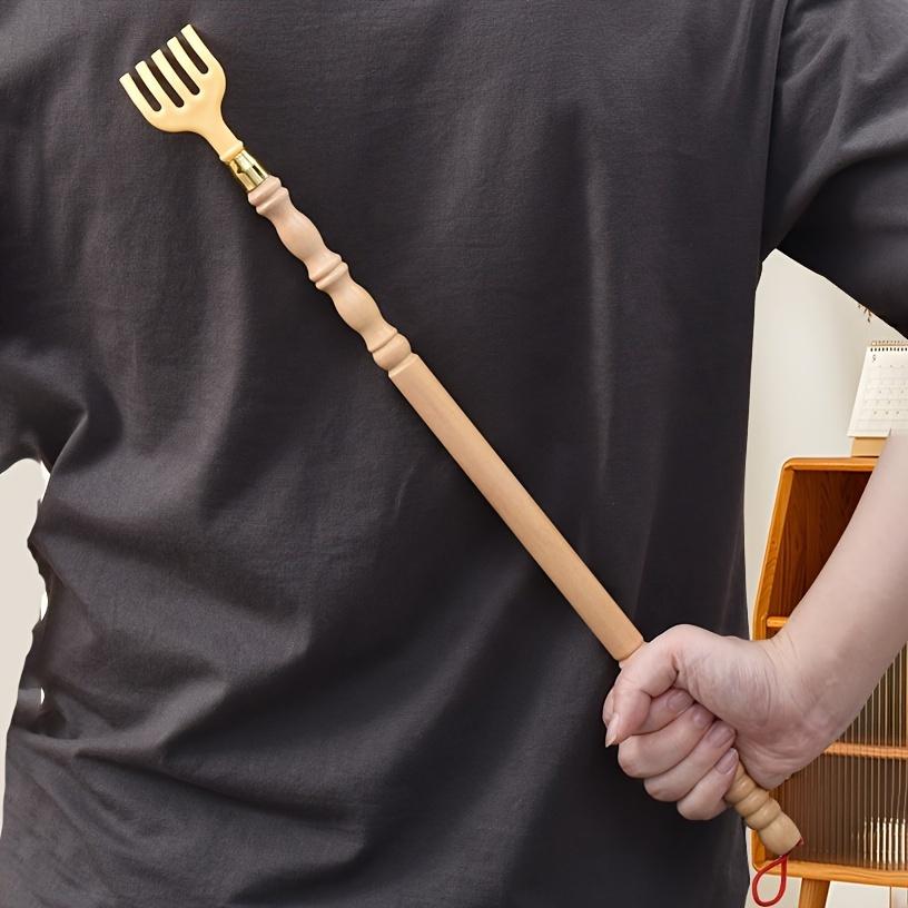 Gratta schiena ergonomico in legno: Strumento portatile manuale per alleviare il prurito per uso domestico - Taglia adulta