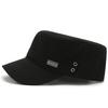 Fashion military hat Men's hat Shade sunscreen Heroic tall and straight flat top military hat Cotton comfortable atmosphere Sports hat