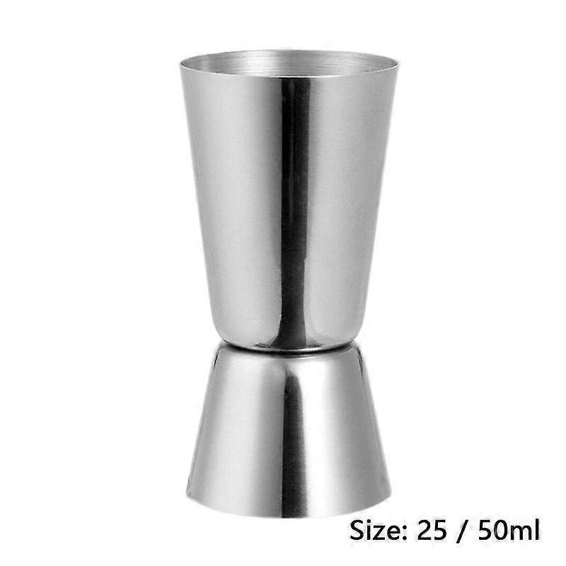 Steel Double Single Shot Measure Spirit Bar Cocktail Cup Drink